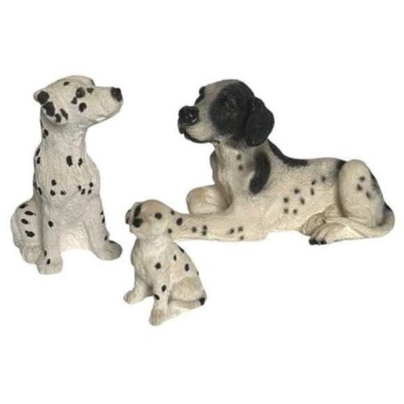 Other - Dog Mate Pop Dog, Momma Dog & Puppy Figurine Dog Statue Dalmatian Dogs Sculpture